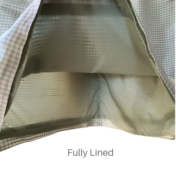 NWT | JG HOOK PURE SILK SAGE GREEN GINGHAM CHECK DRESS FULLY LINED | SIZE: 16 - Picture 6 of 8